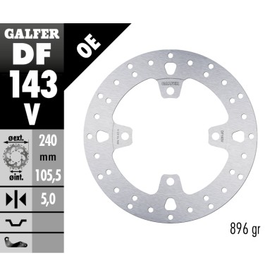 GALFER DISCO DE FRENO FLOTANTE DF143V