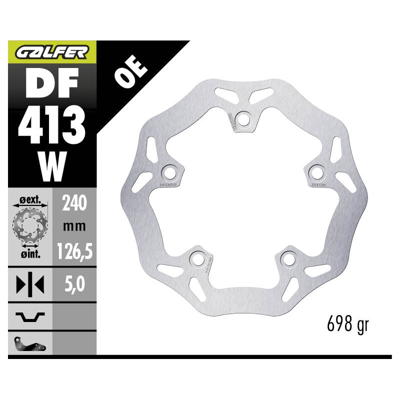 GALFER DISCO DE FRENO FIJO DF413W