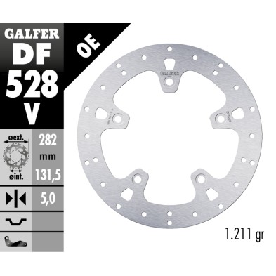 GALFER FIXED BRAKE DISC DF528V