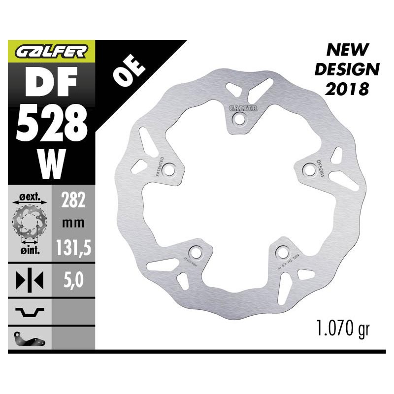GALFER DISCO DE FRENO FIJO DF528W