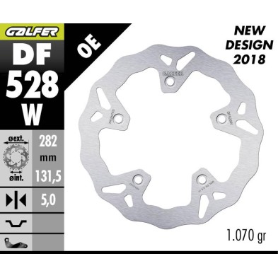 GALFER FIXED BRAKE DISC DF528W