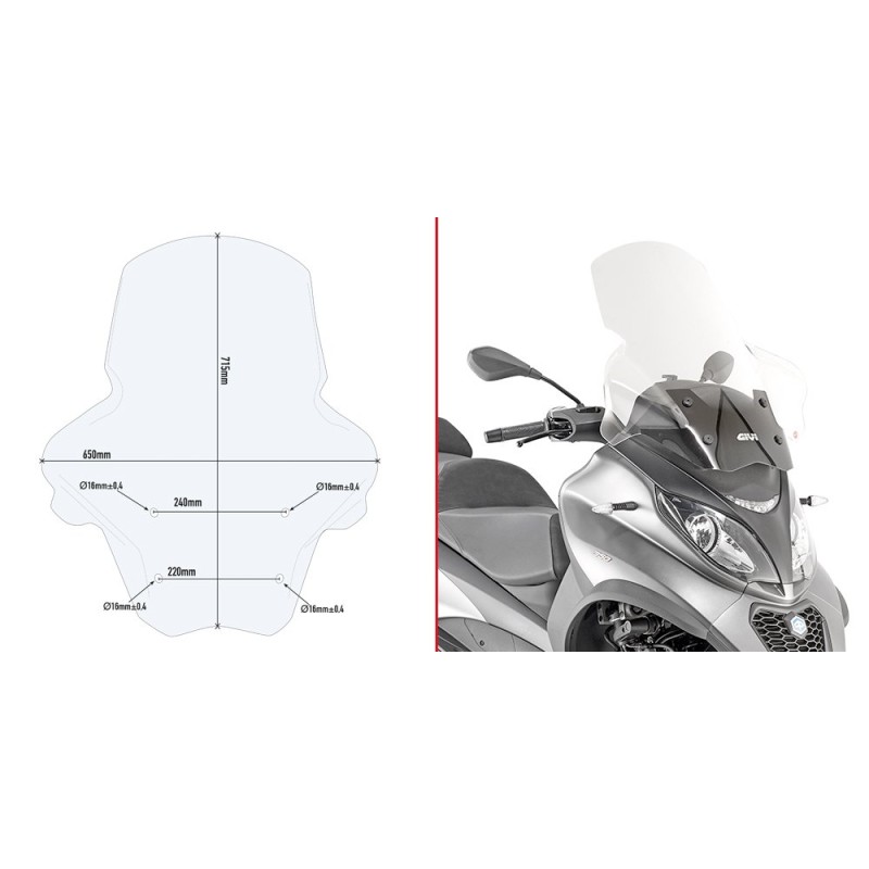 GIVI D5613ST Windscreen