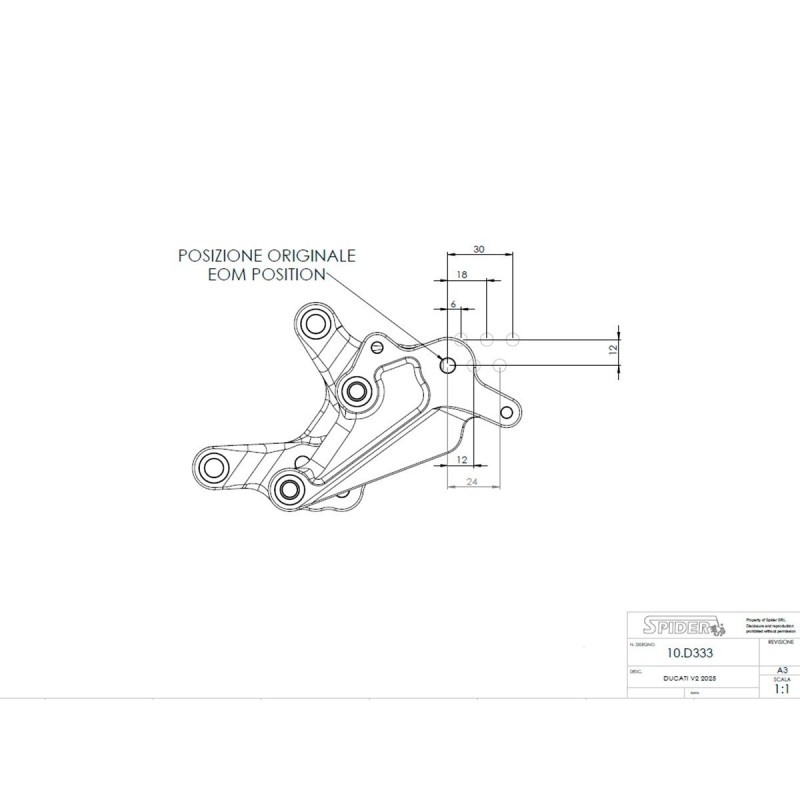 SPIDER ESTRIBERAS PANIGALE V2 2025 PLATEADAS