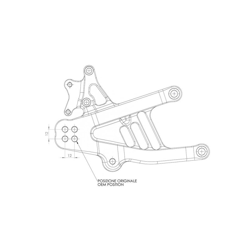 SPIDER ESTRIBERAS PANIGALE V4 2025 PLATEADAS