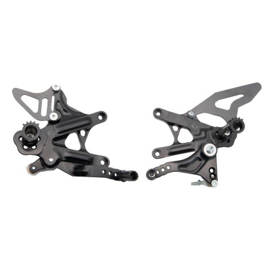 SPIDER BLACK REAR SETS ZX10R 16-26 REVERSE SHIFT