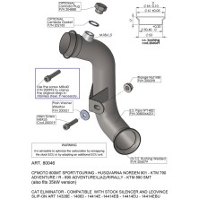 LEO VINCE CATALYTIC CONVERTER DELETOR PIPE 80046