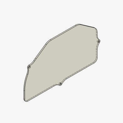 PMMA glass spare part 2D