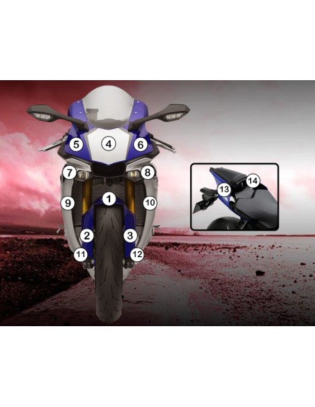 Paint Protection Kit: Yamaha YZF-R1 2015-2019