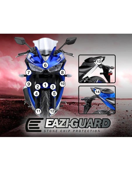 Paint Protection Kit: Yamaha YZF-R25/R3 2015-2018