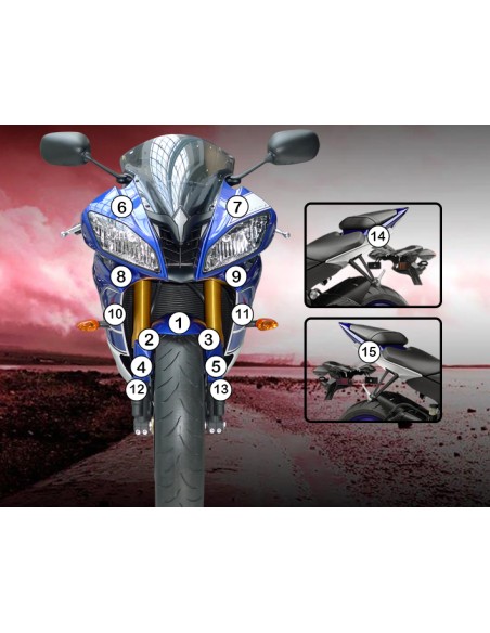 Paint Protection Kit: Yamaha YZF-R6 2008-2016